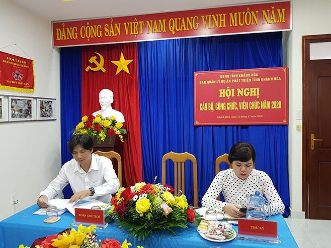 Hội nghị cán bộ, công chức, viên chức năm 2020 Ban QLDA Phát triển tỉnh Khánh Hòa